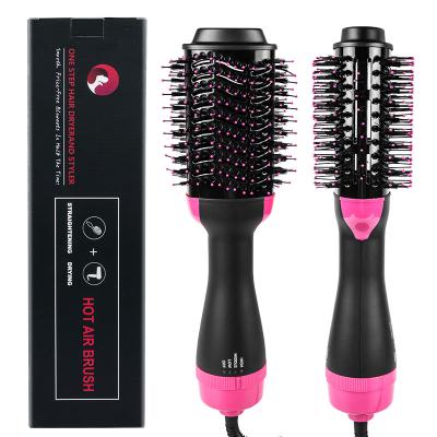 China Private Label Hair Brush Hot Air Duct Selection Comb One Step Hair Dryer Flat Electric Fast Straightener Brush Hot Iron Airbrush for sale