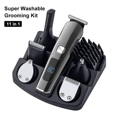 China Home Professional Waterproof Rechargeable Cordless LCD Display Hotel Hair Clippers Usb Electric Hair Trimmer Maker for sale