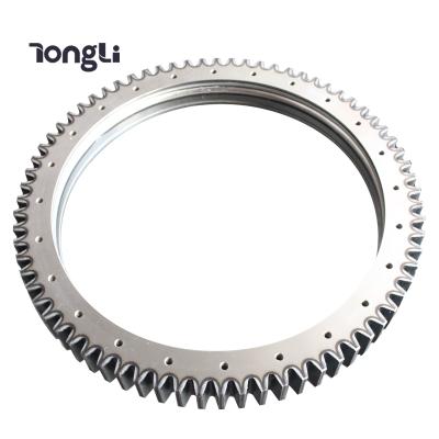 China Low Cost Industrial Robots High Performance Four / Eight Point Contact Copper Cage Slewing Bearing for sale