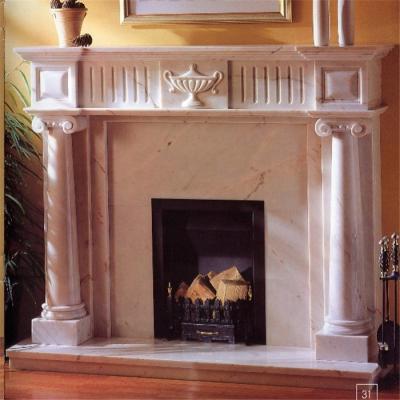 China Modern French Marble Prices Victorian Free Standing Large Stone Cheminee Fireplaces Mantel Surround Durable And Artistic Christmas Decorations for sale