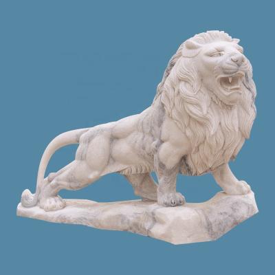 China Outdoor Marble Lion Modern Durable And Artistic Garden Decoration Hot Sale Statues for sale