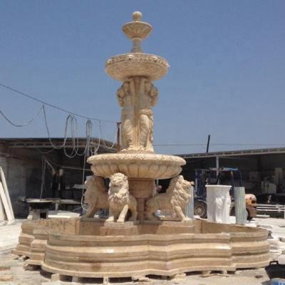 China Large Durable And Artistic Garden Marble Stone Decoration Statue Sculpture Water Fountain Prices for sale