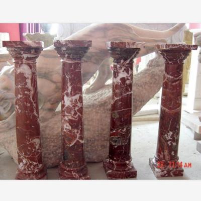 China Solid Sculpture Display Rack White Red Black Marble Pedestal for sale