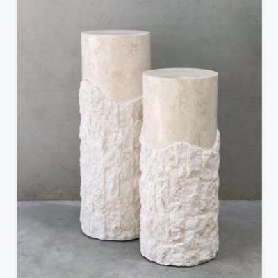 China Solid natural marble stone plinths stand for sale