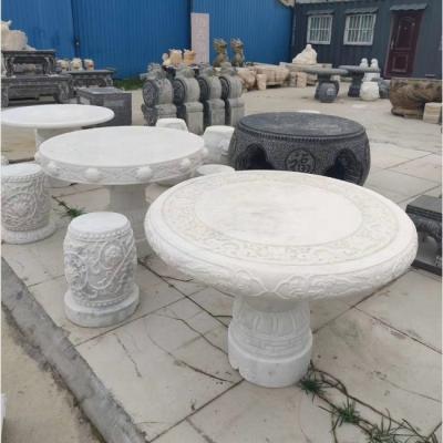 China Artistic and durable natural stone dining table for sale