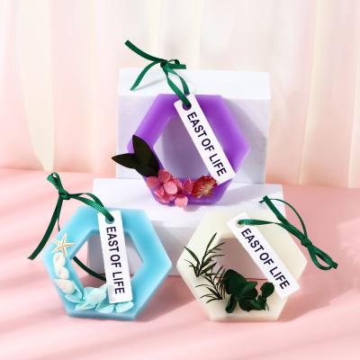 China Flower Arrangement Decoration Paraffin Scented Flower Candle with Gift Box Car Diffuser Decor Air Freshener Scent Candle Home Aromatherapy for sale