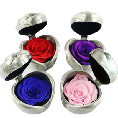 China Forever Creative Jewelry Box Immortal Flower Metal Pattern Rose Bud Christmas Valentine's Day Christmas Decoration Roses Explosion Gift for sale