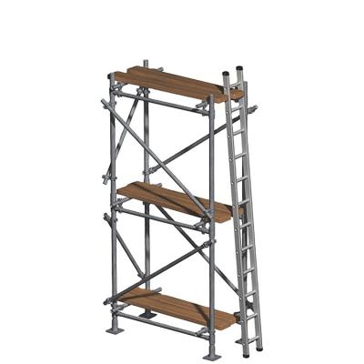 China Hot Selling Single Joint Aluminum Alloy 6082-T6 Design Tower Movable Aluminum Ladder Scaffolding for sale