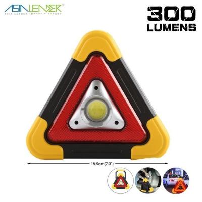 China BT-6322 ABS COB Emergency Lights 3 AA Battery Operated Work Light Multifunctional 5 Light Modes Triangle Warning Light w/SOS for sale