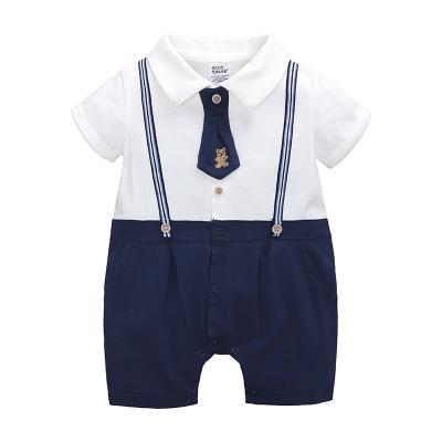 China Wholesale Infant Newborn Baby Boy Summer Shorts Sleeve Romper Cotton Polyester Overalls/Romper Cotton Clothes for sale