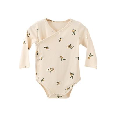 China Newborn Infant Romper Jumper Baby Boy Girl Cotton Polyester/Cotton Spring Printed Long Sleeve Romper Clothes for sale