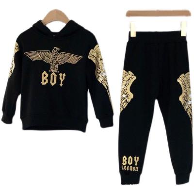 China Casual Winter Kid Clothes Little Boys Baby Toddler Hoodie Suit Fashion Pullover Pants Sweat Suits for sale