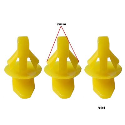 China A04 Car Retainer Fastener Kit Bumper Clips Auto Fender Trim Panel Nylon Auto Retainer Rivets Fasteners for sale