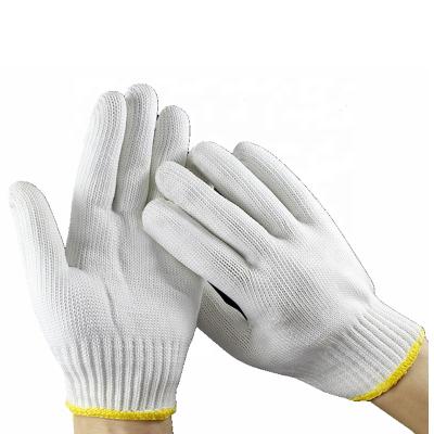 China Economical and practical gloves/economical and practical wearproof/wearproof industrial work gloves factory supply work cotton gloves K yarn cheap nylon gloves natural color ANGBANG GOLD for sale