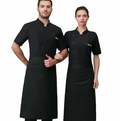 China restaurant & bar restaurant & Bar Stretch Oil Stain And Shortsleeve Uniforms Executive Chef Uniform Waterproof Sushi Chefs for sale