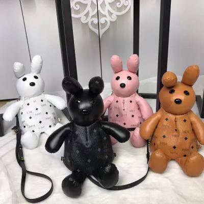 China 2022 Fashion Toys Rabbit Doll Girl Animal Backpack MCM Brand Backpack Luxury Leather Child Canvas Backpack For Women for sale