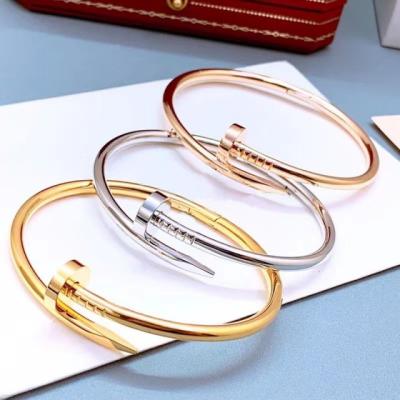 China - V*an Cl L & V D*or Chane BV Ornaments Men&Woman High End Superior Quality Love18K Plated Gold Couple Bracelet Luxury Brand Diamonds Nail Care Bracelet for sale