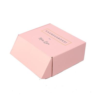 China Recycled Materials Custom Boxes Big Small Pink Black White Marble Colorful Cardboard Clothes Shipping Corrugated Box Mailers Packaging With Logo for sale