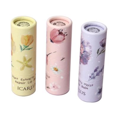 China Materials Lip Gloss Packaging Paper Tube Box Cylinder Recycled Cosmetic Round Paper Tube Packaging Cylinder Customized Printing for sale