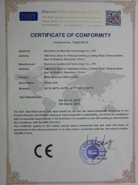 CE - Shenzhen Aovlex-Link Technology Co., Ltd.