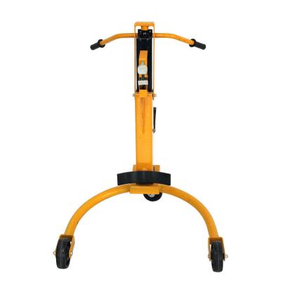 China Hotels Oil Drum Carrier 350kg Drum Lifter Hydraulic Foot Operated Portable Drum Lift for sale