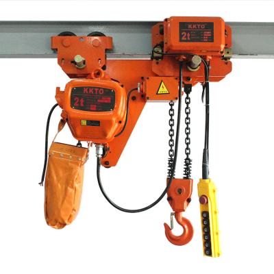 China 380V 1 Ton Chain Crane Micro Electric Hoist 2 Ton 3m Chain Can Be Extended Electric Chain Block Hoist HHBB for sale