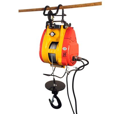 China Hot Selling Small Electric Hotels Hoist Remote Control Electric Winch For Household Lifting Goods 30m for sale