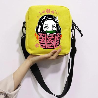 China Other Cute Damon Slayer Messenger Mini Shoulder Bag Tote Bag Anime Cartoon Street Casual Zipper Clips Purse Cross - Body Bag for sale