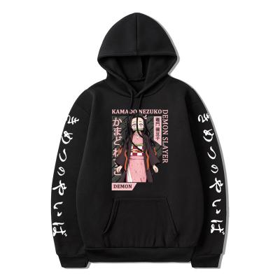 China New Demon Anti-Wrinkle Anime Killer Funny Kimetsu Oversized Cartoon Hoodies Men No Yaiba Sweatshirt Tanjiro Kamado Hoody Casual Graphic Male for sale