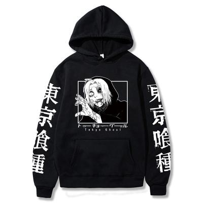 China Anti-Wrinkle Tokyo Ghoul Men'; Japanese Streetwear Hooded Unisex Cartoon Style Hop Print Hoodie Anime Harajuku Comfortable Sweatshirt for sale