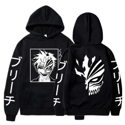 China Hot Anti-wrinkle Anime Whitewash Kurosaki Ichigo Hoodie Boy Pullovers Japanese Anime Clothes/Streetwears Mens Womens Crewneck Girls Sweatshirts for sale