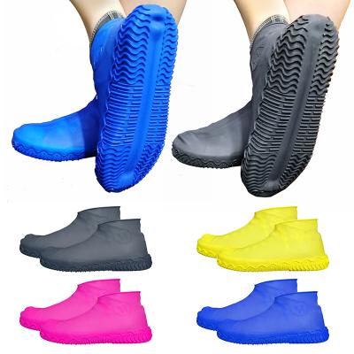 China 1pair PVC Silicone Rain Boot Anti-slip Waterproof Reusable Motorcycle Bike Shoe Cover For Men Women Rain for sale