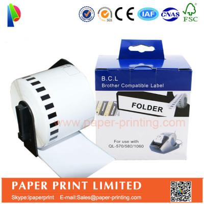 China Heat sensitive thermal labels label dk22205 for label printer roll ql-570 for sale