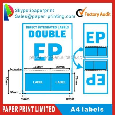 China Programmable with any pen or pensil A4 integrated invoice paper SKIN OFF sticky label for shipping label for sale