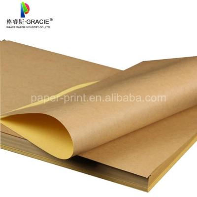 China Printable Brown A4 White Kraft Paper Adhesive Paper Label For Laser Printer for sale