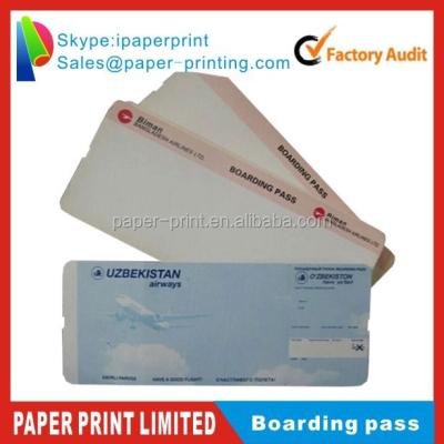 China Waterproof Thermal Paper Boarding Pass Plane Ticket Paper for sale