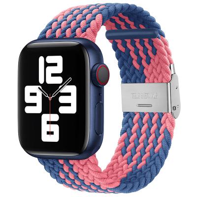 China Fabric The New NATO Weave Nylon Striped Watchband For Apple Watch Bands Strap Wristbands 44mm Nylon Strap Recovery Nylon Strap for sale