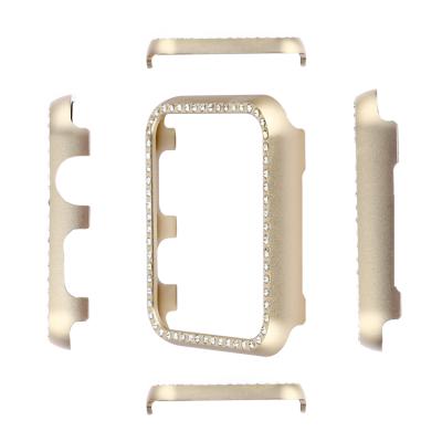 China Fashion / Popular Luxury Metal Stainless Steel With Diamond Watch Case For Apple Watch Frame Cover Case for sale