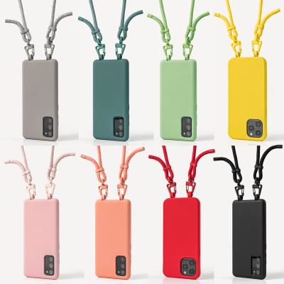 China New Arrival Shockproof Detachable Cross - Body Strap Necklace Cell Phone Case For Iphone 13 for sale