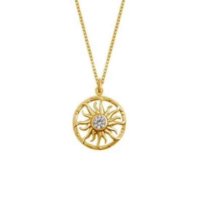 China VERENA Fashion Women 925S Sterling Silver Sun Pendant Necklace FASHIONABLE chain for woman for sale