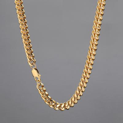 China Wholesale Verena Jewelry Dropshipping 8mm Hip Hop Good Quality Stainless Steel Necklace Hiphop Cuban Link Non-fading Chain For Men for sale