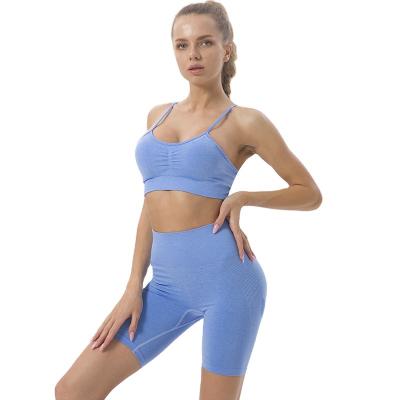 China Breathable 2022 New Soild Seamless Yoga Sets Free Samples Sports For Women Quantity Fitness Advance Sportswear for sale