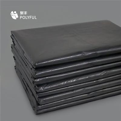 China 100% Biodegradable Eco Friendly Disposable PLA Trash Bag Large Flat Black Garbage Bag for sale