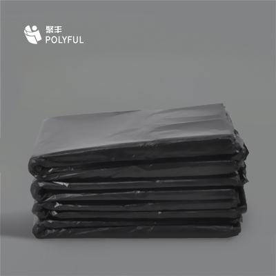 China BIODEGRADABLE 100% Commercial Industrial Use Biodegradable Garbage Bag Portable Plastic Black Bags for sale