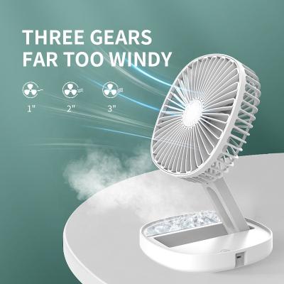 China Foldable YouNiMei Best Seller 1200mAh Battery Operated Usb Rechargeable Foldable Fan Summer Portable Mini Desk Folding Fan for sale