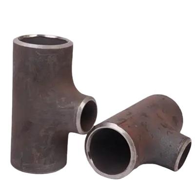 China High Temperature Resistance Custom Seamless Pipe Tee Astm a234 gr wpb Carbon Steel Pipe Fittings Cross for sale