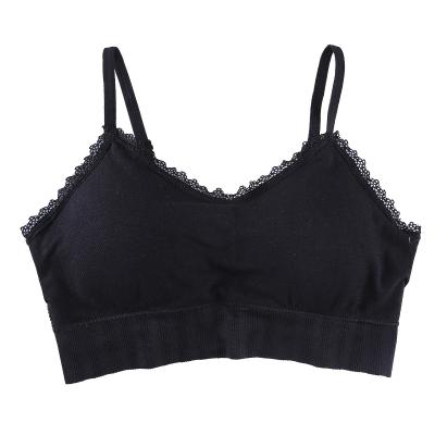 China Wholesale 2019 latest hot new style fashion seamless bra women's anti-pilling pure color lace up sexy yoga sports bra for sale