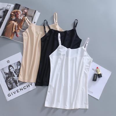 China Breathable casual crop adjustable strap top camisole tank yazhihen women sleeveless ice silk tops for sale