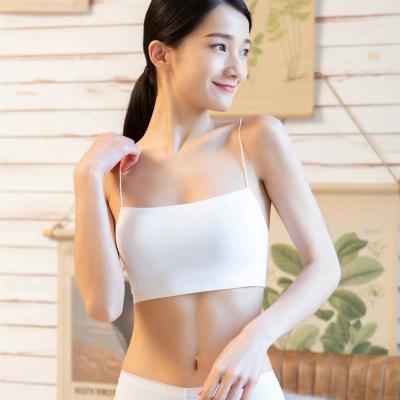 China QUICK DRY ladies a word necklace beauty sense back nude thin strap seamless tube top for sale