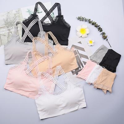 China Wholesale Women Lingerie Pump Underwear Bra And Sexy Panties Ladies Lace Up Sexy Bra Set for sale